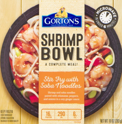 Gorton's Shrimp Bowl Stir Fry with Soba Noodles Perspective: front