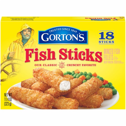 Gorton’s Crunchy Breaded Fish Sticks Cut from Real Fish, Crunchy Panko Breadcrumbs, Frozen Perspective: front