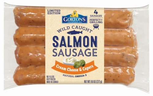 Gorton's Cream Cheese & Capers Salmon Sausage Perspective: front