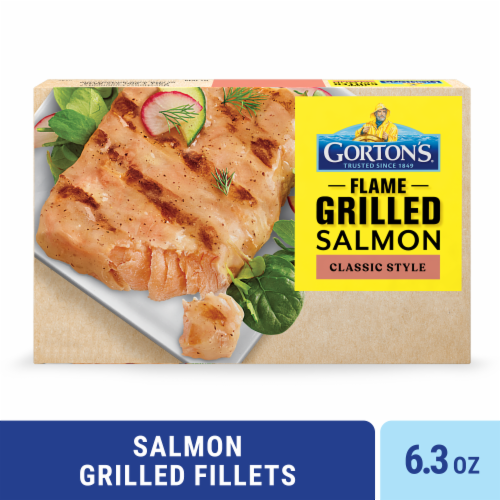 Gorton's® Natural Catch Classic Style Grilled Frozen Salmon Fillets Perspective: front