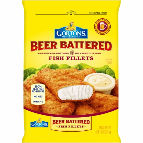 Gorton's Beer Battered Fish Fillets Perspective: front