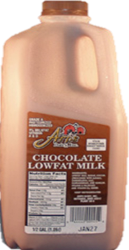 Arps Dairy Low Fat Chocolate Milk Perspective: front