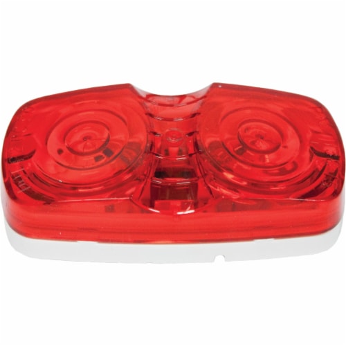 Peterson Low-Profile 12 V. Red Clearance Light V138R Perspective: front