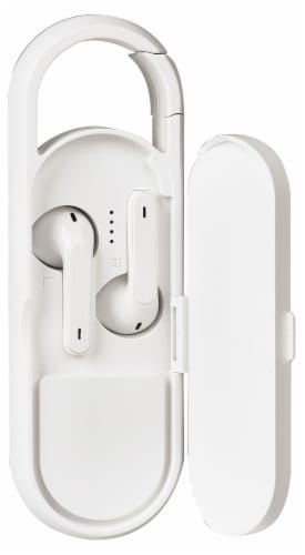Voxx Electronics Duo Bluetooth Speaker and Earbuds Combo - White Perspective: front