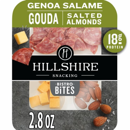 Hillshire Snacking Bistro Bites Genoa Salame and Gouda Cheese Perspective: front