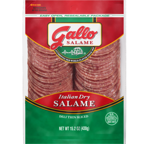 Gallo® Salame Deli Thin Sliced Italian Hard Salami Perspective: front