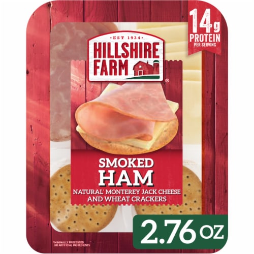 Hillshire Farm® Smoked Ham, Monterey Jack Cheese, Wheat Cracker Snack Kit Perspective: front