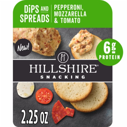 Hillshire® Snacking Dips and Spreads Pepperoni Mozzarella & Tomato Perspective: front
