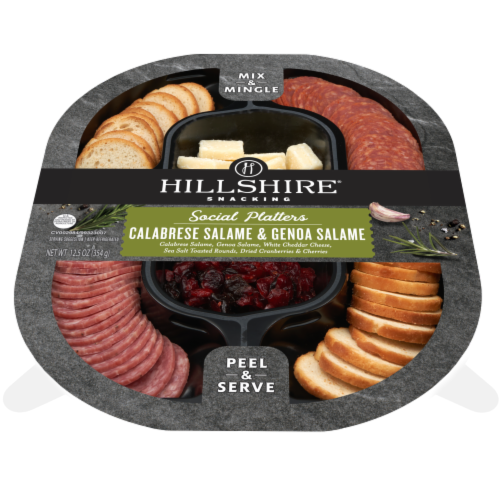 Hillshire® Calabrese Salame & Genoa Salame Snacking Social Party Platter Perspective: front