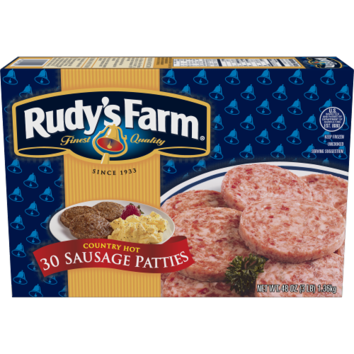 Rudy's Farm® Country Hot Sausage Patties Perspective: front