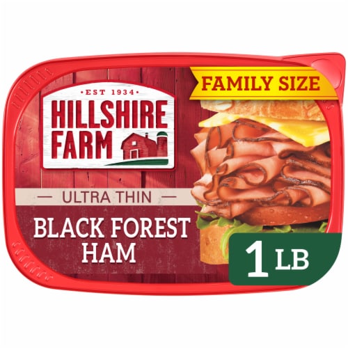 Hillshire Farm Ultra Thin Sliced Black Forest Ham Sandwich Meat Perspective: front