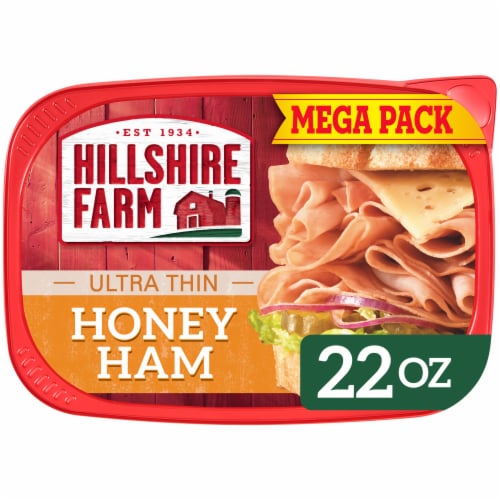 Hillshire Farm Ultra Thin Sliced Honey Ham Sandwich Meat Perspective: front
