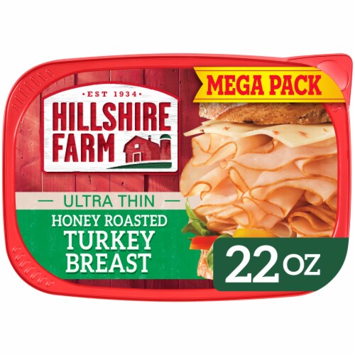 Hillshire Farm Ultra Thin Sliced Honey Roasted Turkey Breast Sandwich Meat Perspective: front