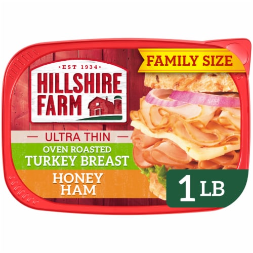 Hillshire Farm® Ultra Thin Sliced Lunchmeat Oven Roasted Turkey Breast & Honey Ham Perspective: front
