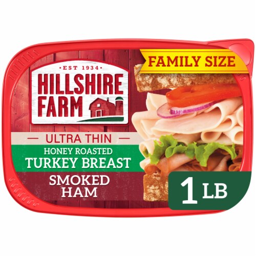 Hillshire Farm® Ultra Thin Sliced Honey Roasted Turkey Breast & Smoked Ham Variety Pack Perspective: front