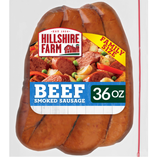 Hillshire Farm Beef Smoked Sausage Family Size 36 oz Harris Teeter
