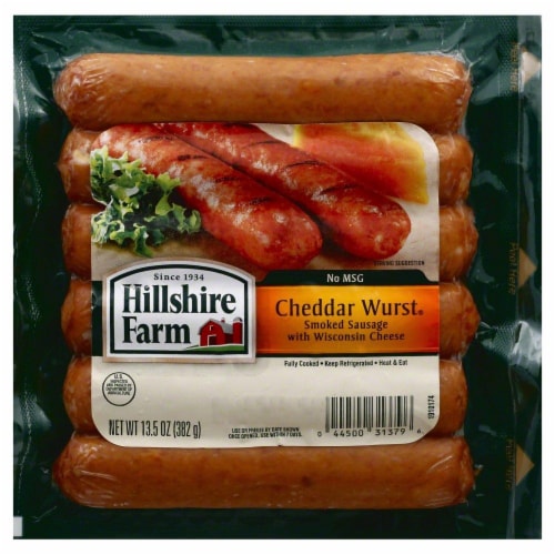 Hillshire Farm Cheddar Wurst Smoked Sausage Perspective: front