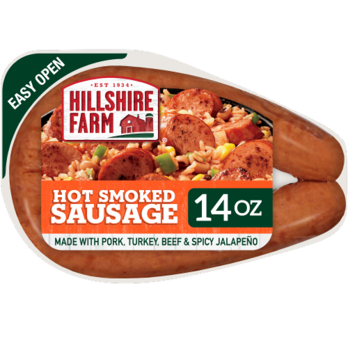 Hillshire Farm® Hot Smoked Sausage Perspective: front