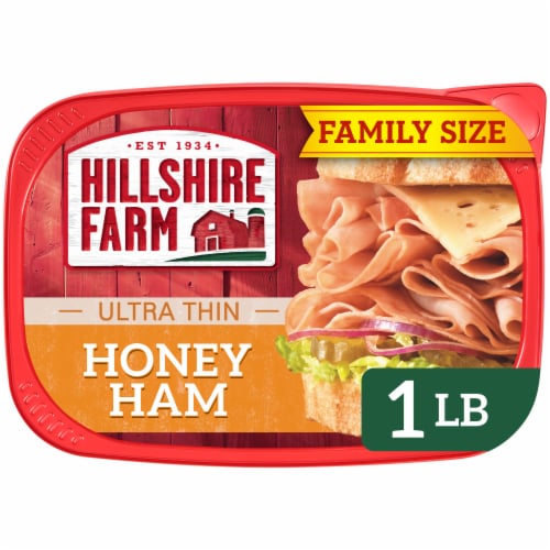 Hillshire Farm Ultra Thin Sliced Honey Ham Sandwich Meat Perspective: front