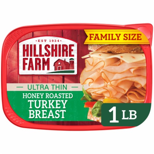 Hillshire Farm® Ultra Thin Sliced Honey Roasted Turkey Breast Lunch Meat Perspective: front