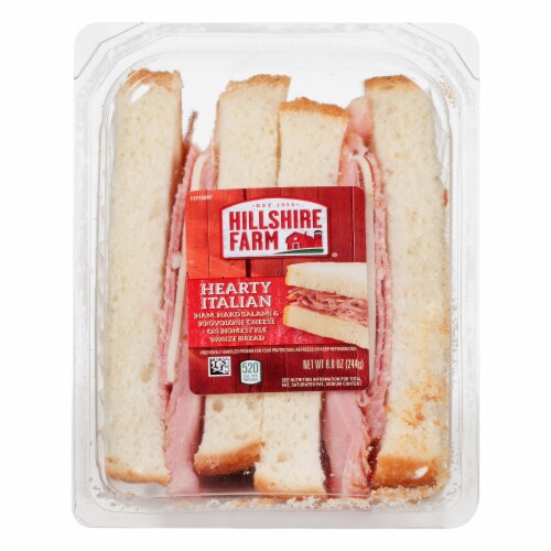 Hillshire Farm Hearty Italian on Homestyle White Bread Perspective: front