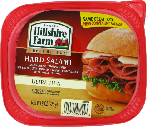 Hillshire Farm Ultra Thin Hard Salami Perspective: front