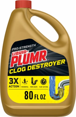 Liquid-Plumr Pro-Strength Clog Destroyer, Liquid Drain Cleaner Perspective: front