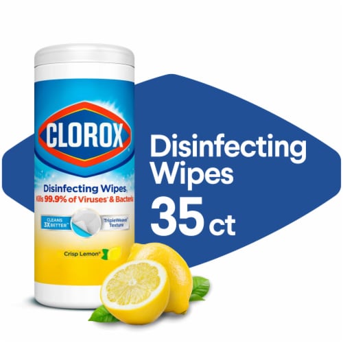Clorox Crisp Lemon Disinfecting Wipes Perspective: front