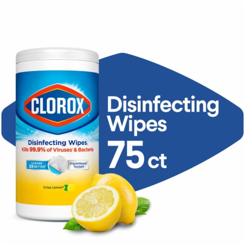 Clorox Crisp Lemon Disinfecting Wipes, 75 ct - Fry's Food Stores