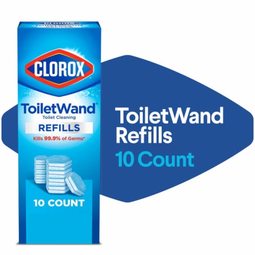 Clorox ToiletWand Disinfecting Scrubbing Pads Toilet Cleaning Refills Perspective: front