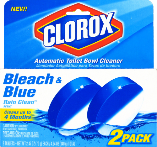Clorox Blue & Toilet Bowl Cleaner Bleach Perspective: front