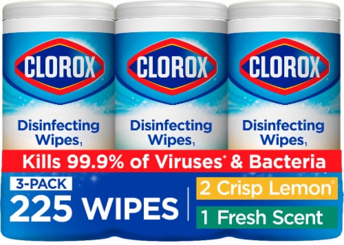 Clorox Crisp Lemon and Fresh Scent Disinfecting Wipes Value Pack Perspective: front