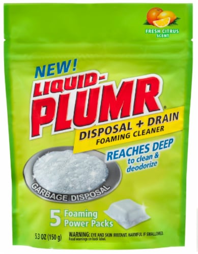 Liquid-Plumr Fresh Citrus Scented Disposal & Drain Foaming Cleaner Perspective: front