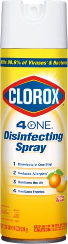Clorox 4 in 1 Citrus Disinfectant Spray Perspective: front