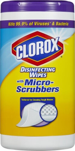 Clorox Disinfecting Wipes with Micro-Scrubbers Perspective: front