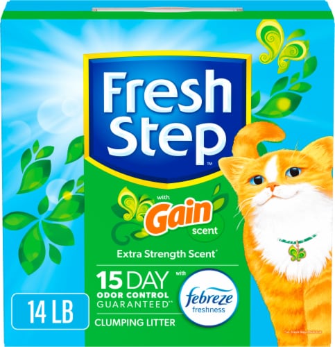 Fresh Step Clumping Litter With Febreze Freshness With Gain Original Scent Perspective: front