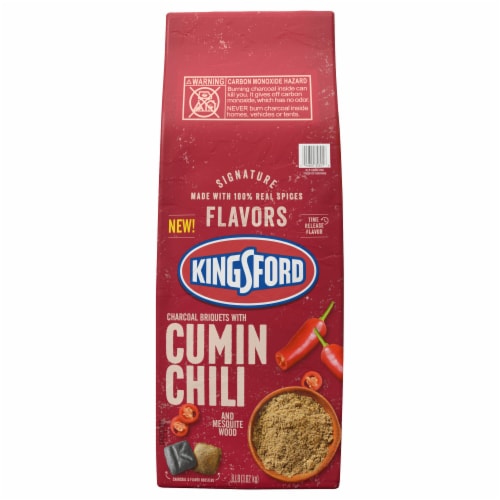 Kingsford® Charcoal Briquettes - Cumin/Chili/Mesquite Wood/BBQ - 8 lb Perspective: front