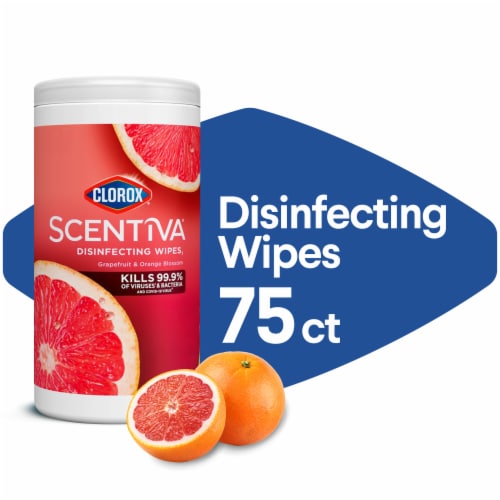 Clorox Scentiva Tahitian Grapefruit Splash Cleaning Wipes Perspective: front