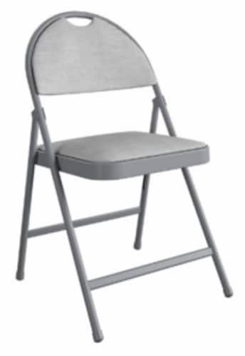 Dorel XL Fabric Smartfold Chair – Gray Perspective: front