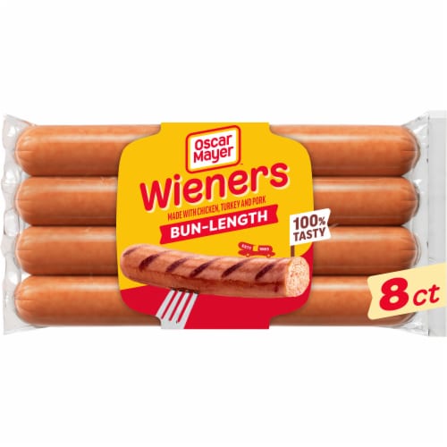 Oscar Mayer Uncured Bun-Length Wieners Hot Dogs, 8 ct - Jay C Food Stores