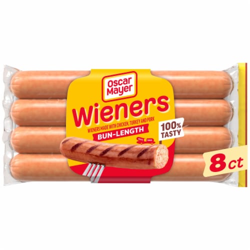 Oscar Mayer Uncured Bun-Length Wieners Hot Dogs Perspective: front