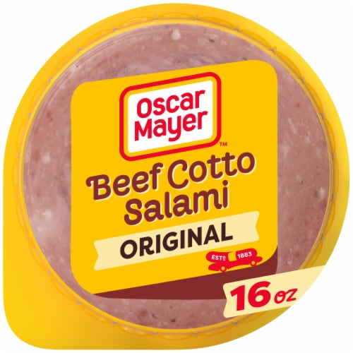 Oscar Mayer Beef Cotto Salami Thin Sliced Lunchmeat Perspective: front
