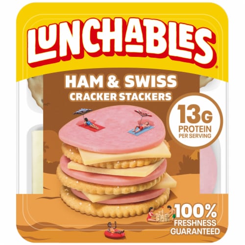 Lunchables Ham & American Cheese Cracker Stacker Kids Lunch Meal Kit, 9.1  oz - Foods Co.