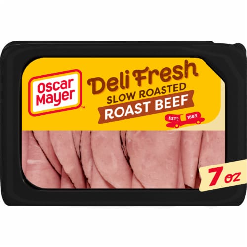 Oscar Mayer Deli Fresh Slow Roasted Roast Beef Sliced Deli Meat Perspective: front