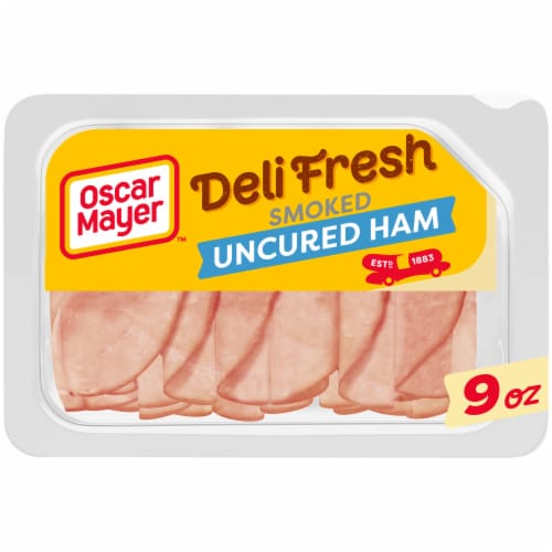 Oscar Mayer Deli Fresh Uncured Smoked Ham Sliced Deli Lunch Meat Perspective: front