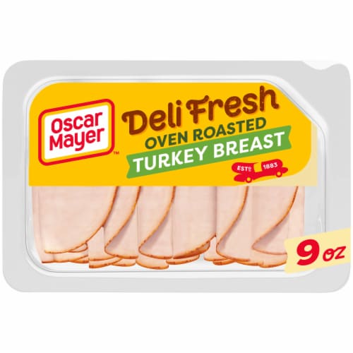 Oscar Mayer Deli Fresh Oven Roasted Deli Turkey Breast Sliced Lunch Meat Perspective: front