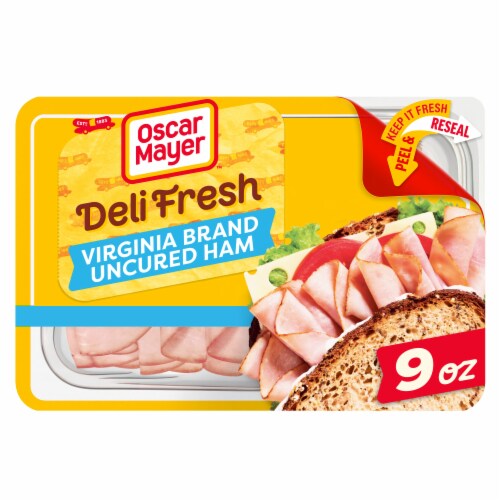 Oscar Mayer Deli Fresh Uncured Sliced Ham Deli Lunch Meat Perspective: front