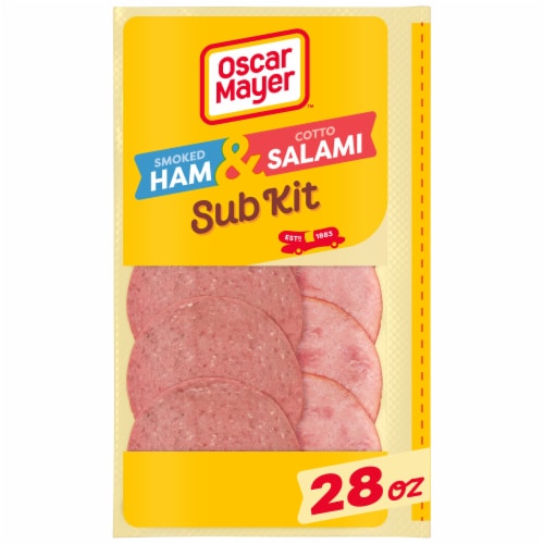 Oscar Mayer Sub Kit with Smoked Ham & Cotto Salami Thin Sliced Lunchmeat Perspective: front