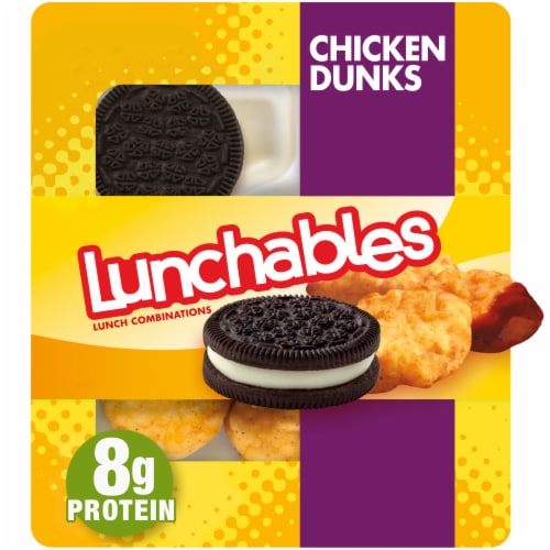 Lunchables Chicken Dunks Meal Kit with Chocolate Sandwich Cookies Perspective: front