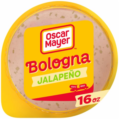 Oscar Mayer Jalapeno Bologna made with Chicken & Pork, Beef Added Sliced Lunch Meat, Pack Perspective: front